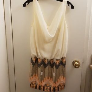 Dress with multi-colored sequins